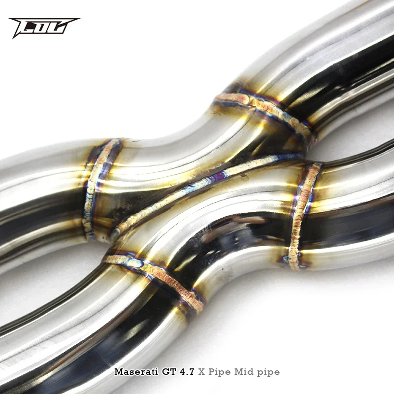 Секционные трубы с высоким потоком выхлопная труба катализатором для Maserati Gran