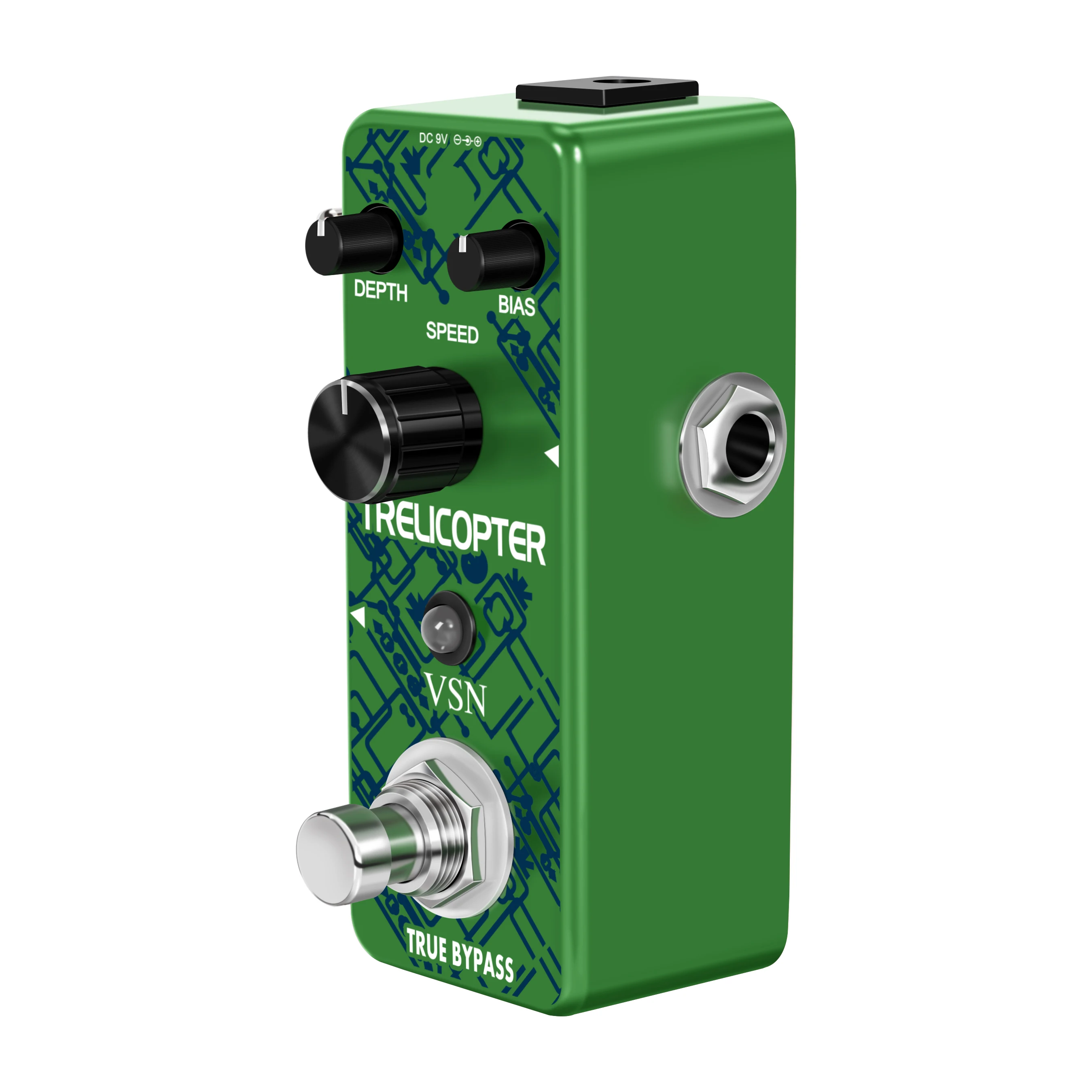 VSN LEF -327 Guitar Trelicopter Effect Classic Optical Tremolo  BIAS Knob True Bypass Full Metal Case