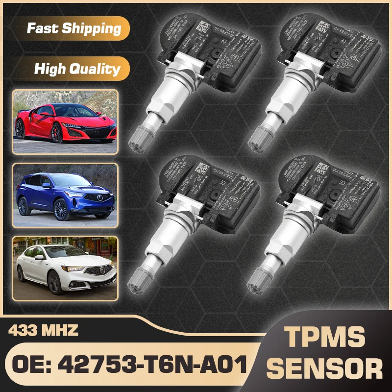 Датчик давления в шинах TPMS для Acura NSX 2016-2018 RDX 2018-2023 TLX 2018-2020 42753-T6N-A01 42753-T6N-A02 433 МГц