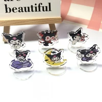 3cm kawaii ornament sanrio anime kuromi cute cartoon character girly heart mini desktop decoration toy for girls