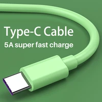 liquid silicone 5a fast charging type c cable for xiaomi redmi huawei mobile phone accessories usb c cable charger usb cable