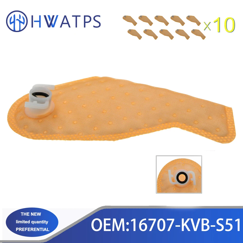 

10PCS 16707-KVB-S51 Motorcycle Fuel Pump Strainer Filter For RS150 WINNER150 ORI THAI ORING OIL SEAL O-RING 16707-KVB-S51