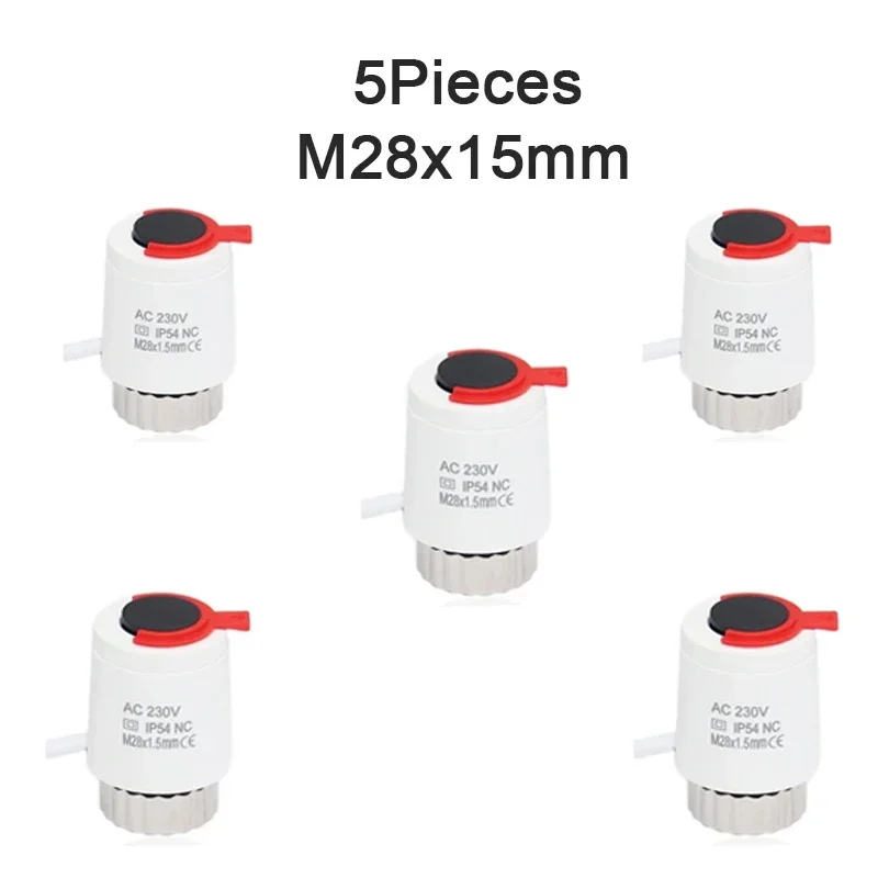 

Термостатический клапан радиатора NC M28*1.5 для теплых полов 230В