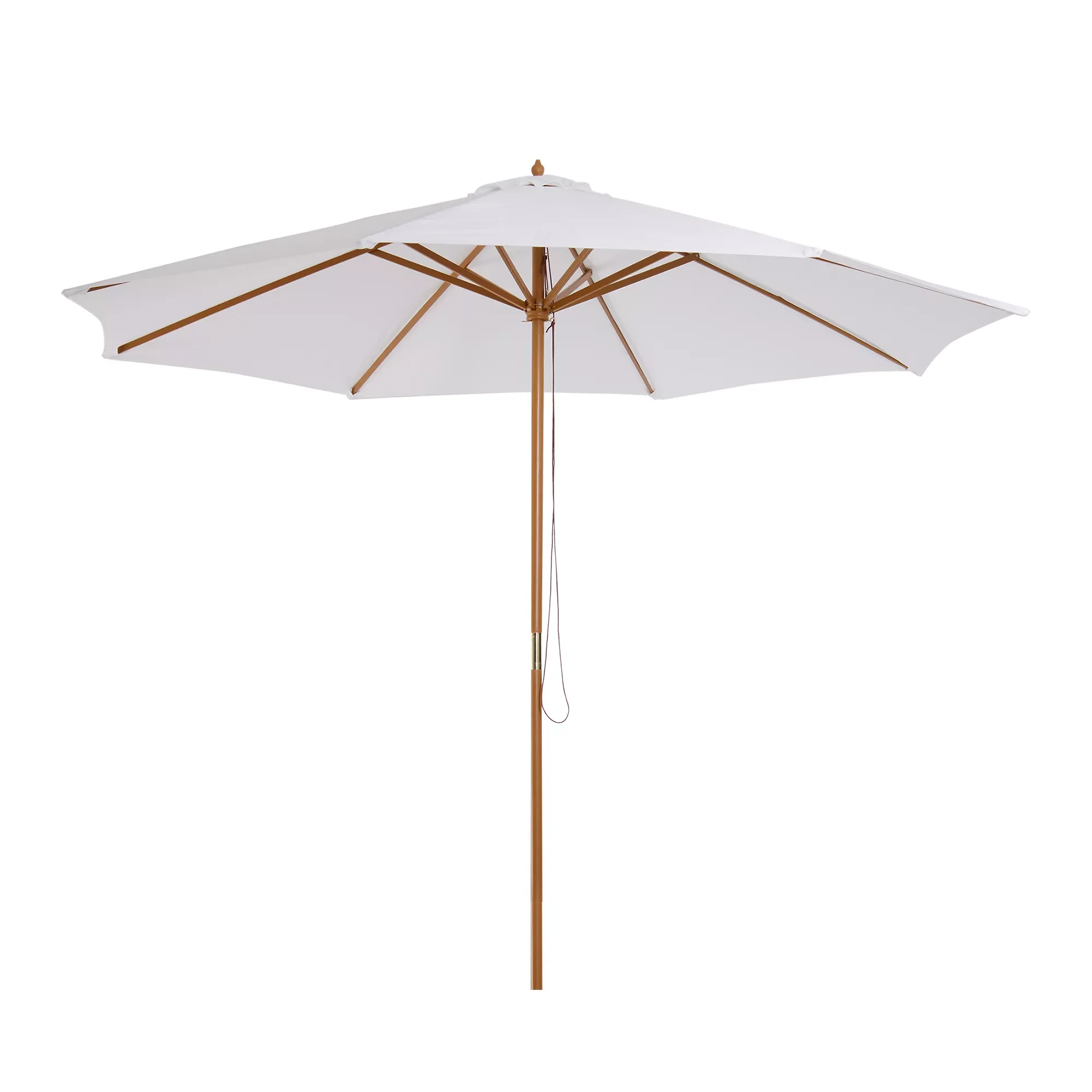 

umbrella offset Parasol White soup cream Wood Terrace Beach Garden Swimming Pool Camping