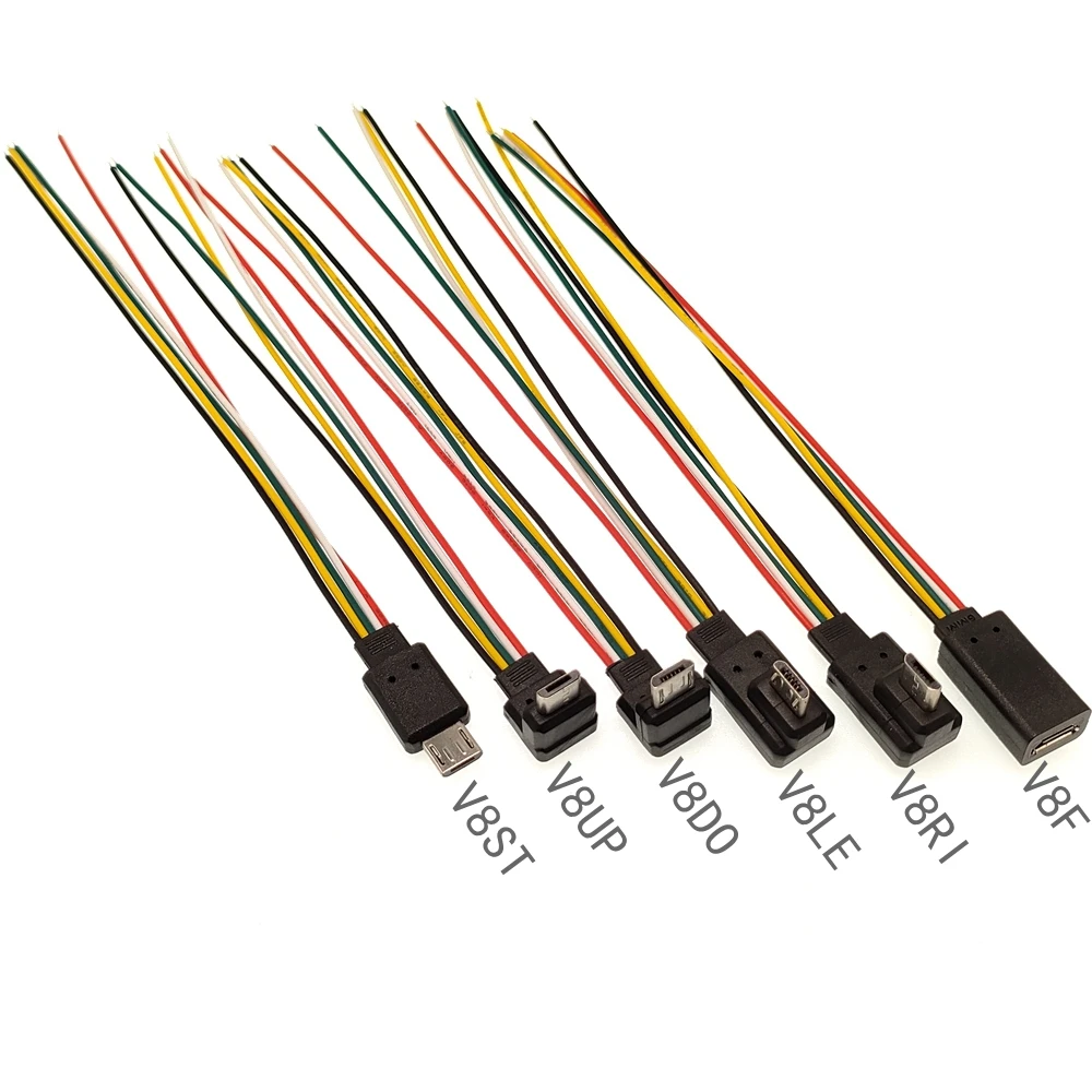 

DIY 15 см Ультра-маленькая модель Android MICRO USB кабель для передачи данных одноголовочный Луженый провод 5-жильный провод для сварки