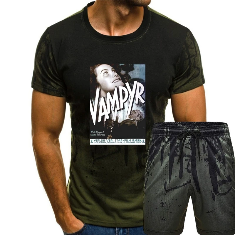Vampyr фильм ретро 1932s ужасный триллер веер арт Фильм Смешной подарок для мужчин женщин девочек футболка унисекс