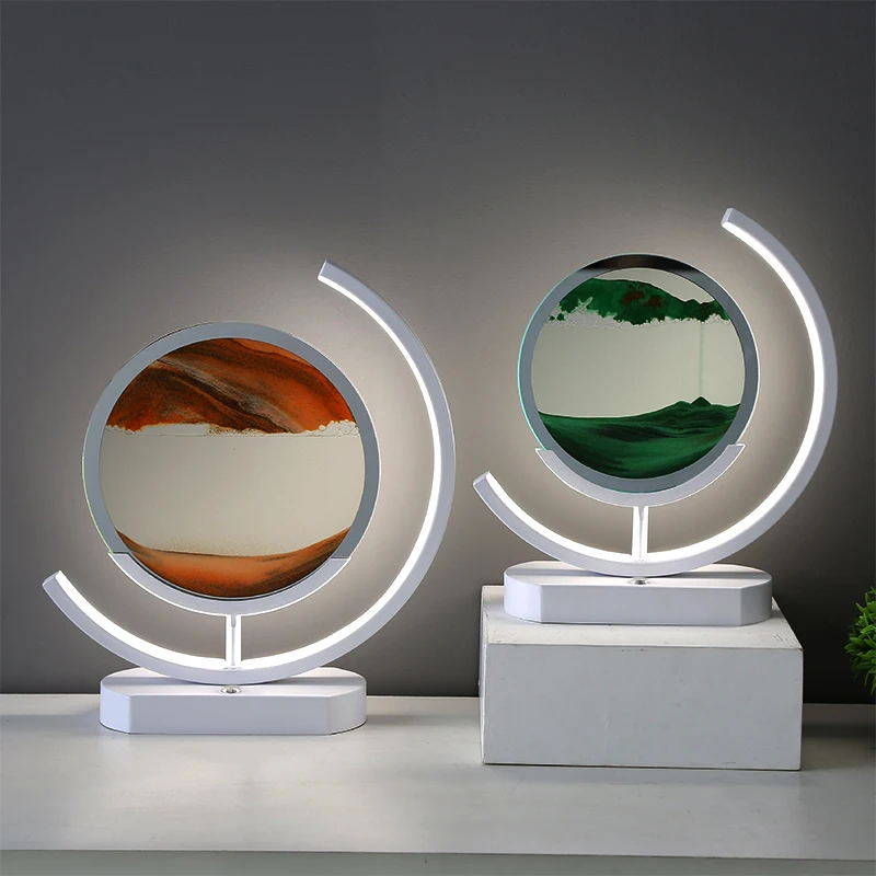 

Little Night Light Three Level Adjustable Lighting 3D Quicksand Atmosphere Light Office Bedroom Decoration Light Kid Gift