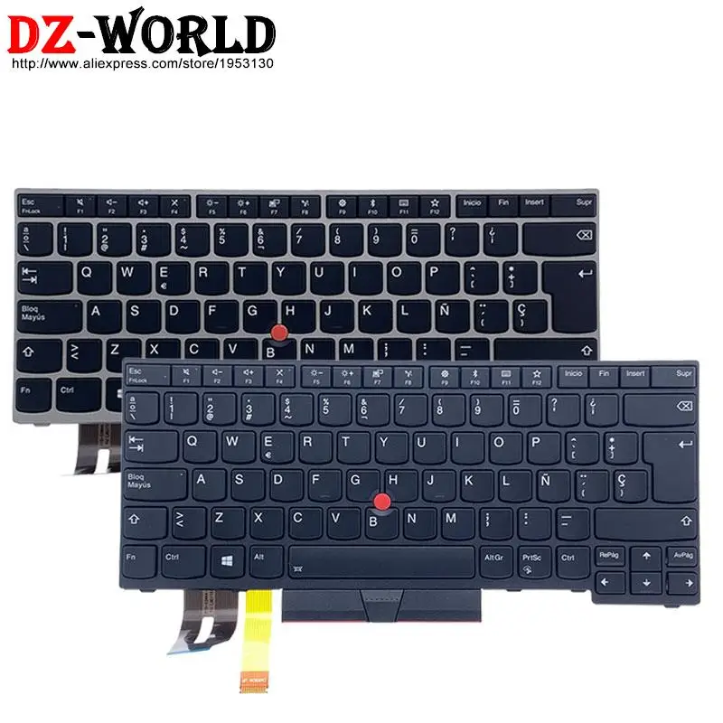

ES Spanish Backlit Keyboard for Lenovo Thinkpad E480 E485 E490 E495 T480S L480 T490 T495 L390 L380 Yoga L490 P43s Laptop 01YP370