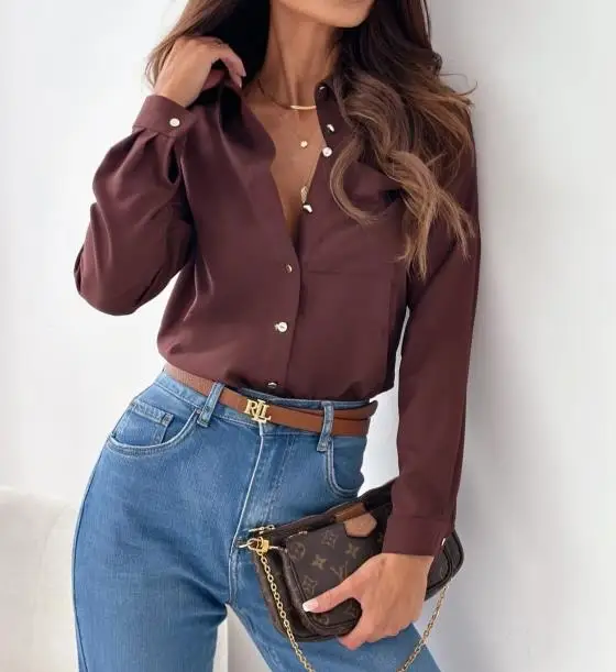 Рисунок 4 - Женская элегантная Однотонная рубашка
