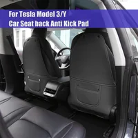 2pcs For Tesla Model 3 Model Y Car Seat back Anti Kick Pad Protector Cover Car Styling Modification Child Anti Dirty Leather Mat