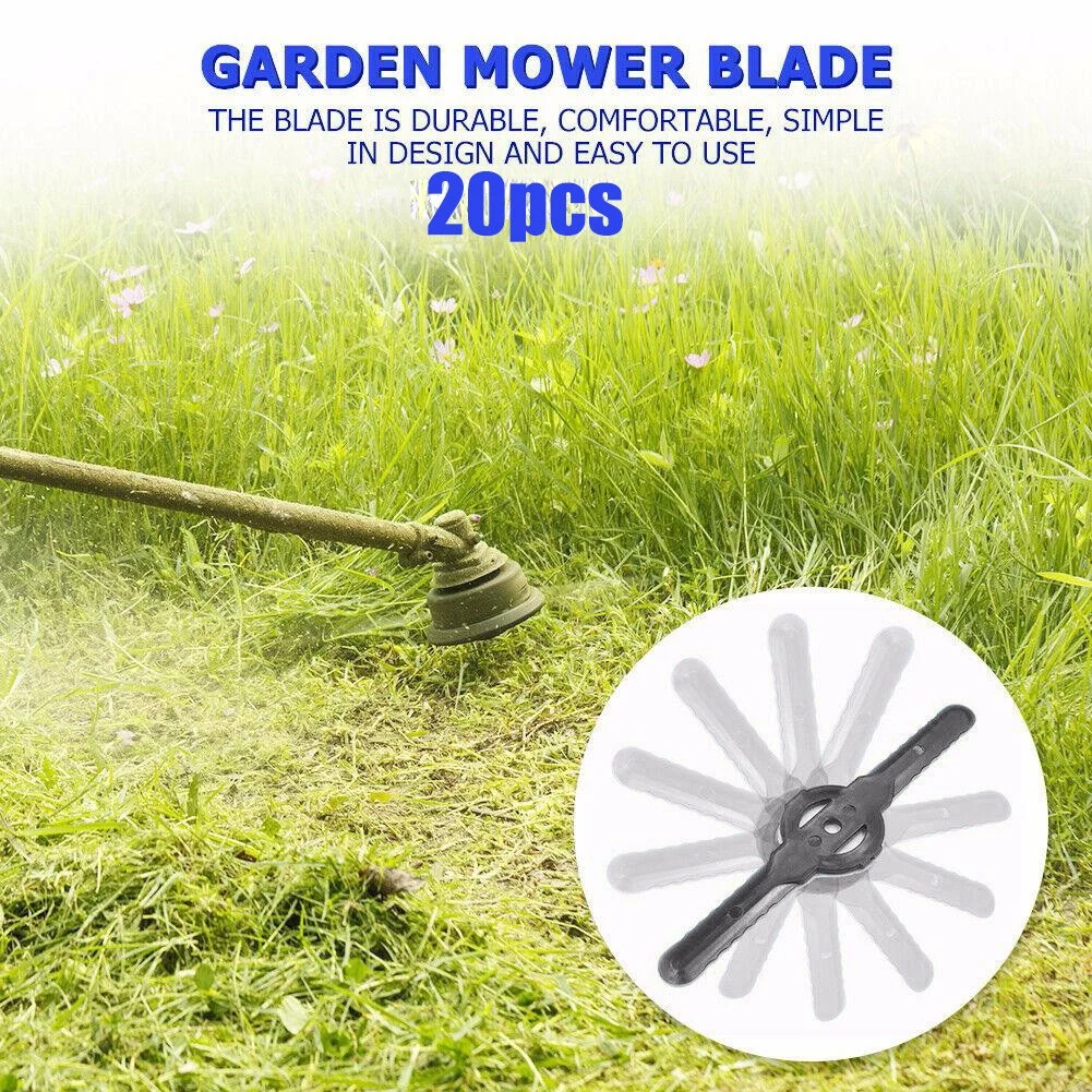 

20PCS Plastic Cutter Blades For Electric Cordless Grass Trimmer Strimmer Tool Parkside Garden Power Tool Parts Lawn Mower Tools