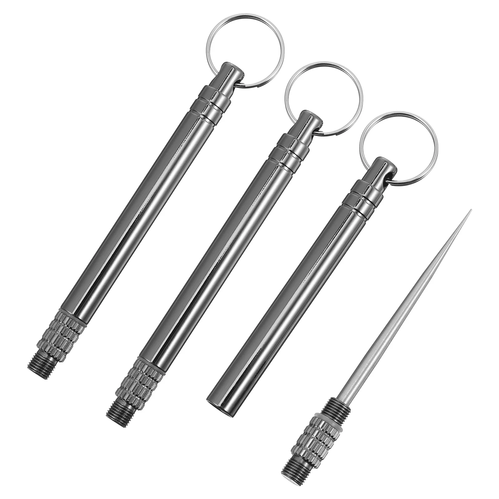 

3 Pcs Titanium Toothpick Gift Fruit Forks Teeth Cleaning Tool Toothpicks Food Portable Brass