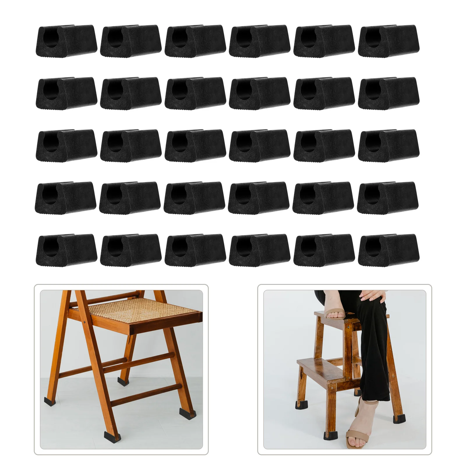 

100pcs Non-slip U Type Chair Pads Chair Pad Clamps Plastic Chair Leg Covers