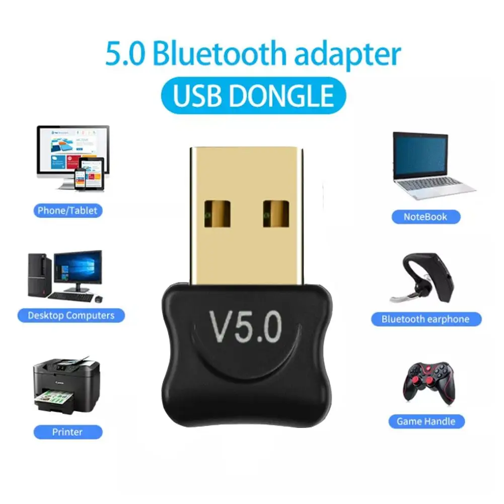 

V5.0 Wireless Usb Bluetooth 5.0 Adapter Desktop Computer Audio Receiver Transmitter Csr Adapter
