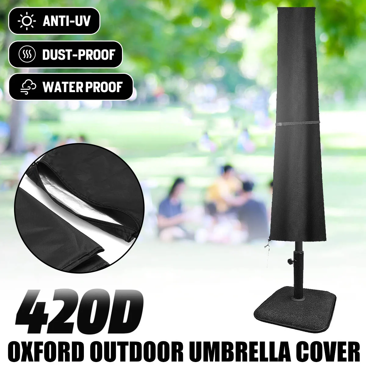 

Водонепроницаемый чехол для зонта с УФ-защитой, зонт из ткани «Оксфорд» с консолью, защита от дождя для внутреннего дворика, сада, ресторана