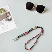 fashion eyeglasses chain clay beads handmade boho bead women outside casual sunglasses accessory necklace gift mask hanging rope