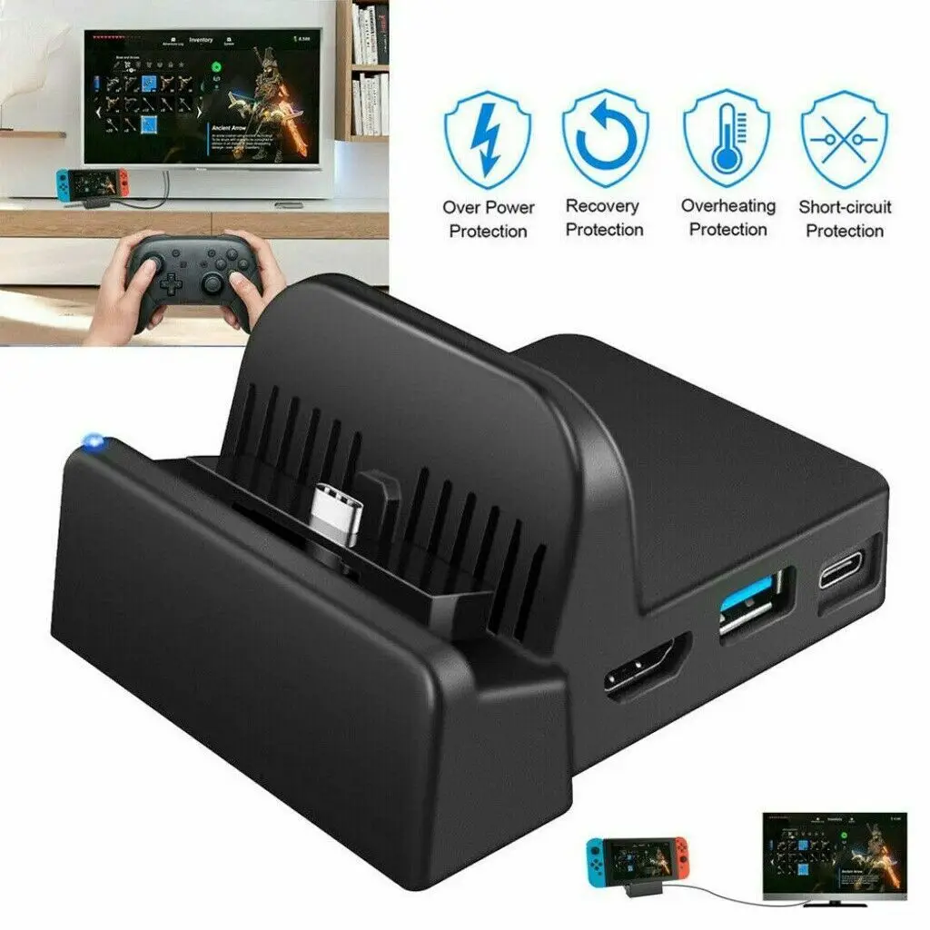 TV Dock Docking Station for Switch OLED Model, 4K/1080P HDMI
