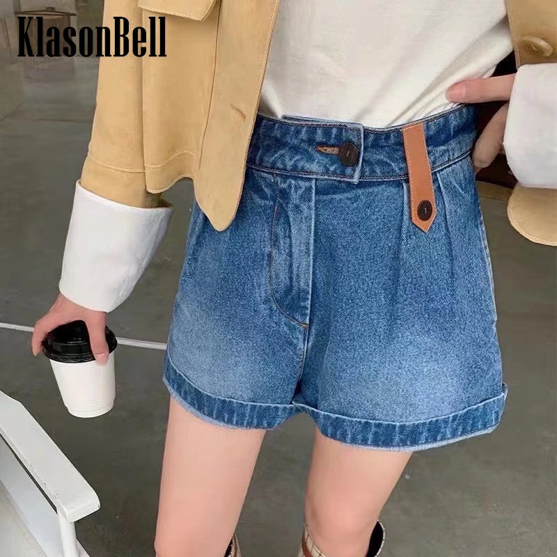 

5.24 KlasonBell Cotton Washed Soft Comfortable Denim Shorts Women