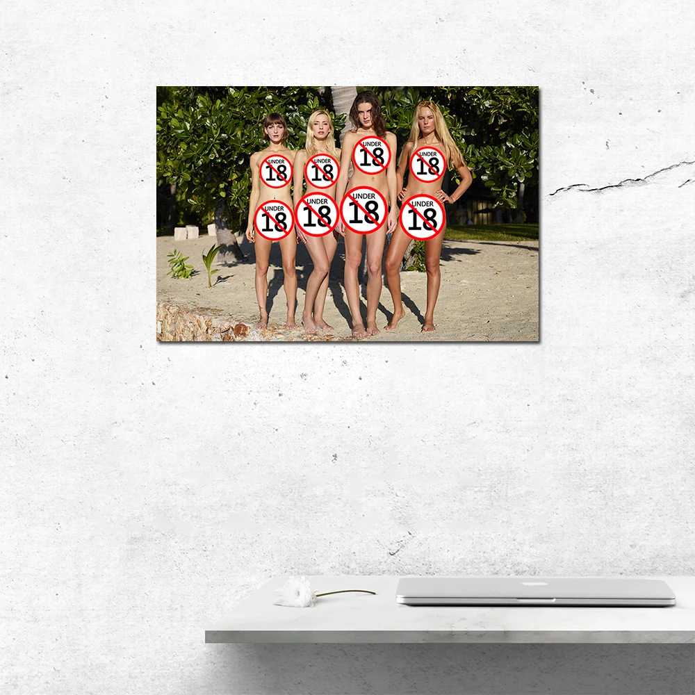 Художественные настенные плакаты Naked Girls in Group картины на холсте модели для