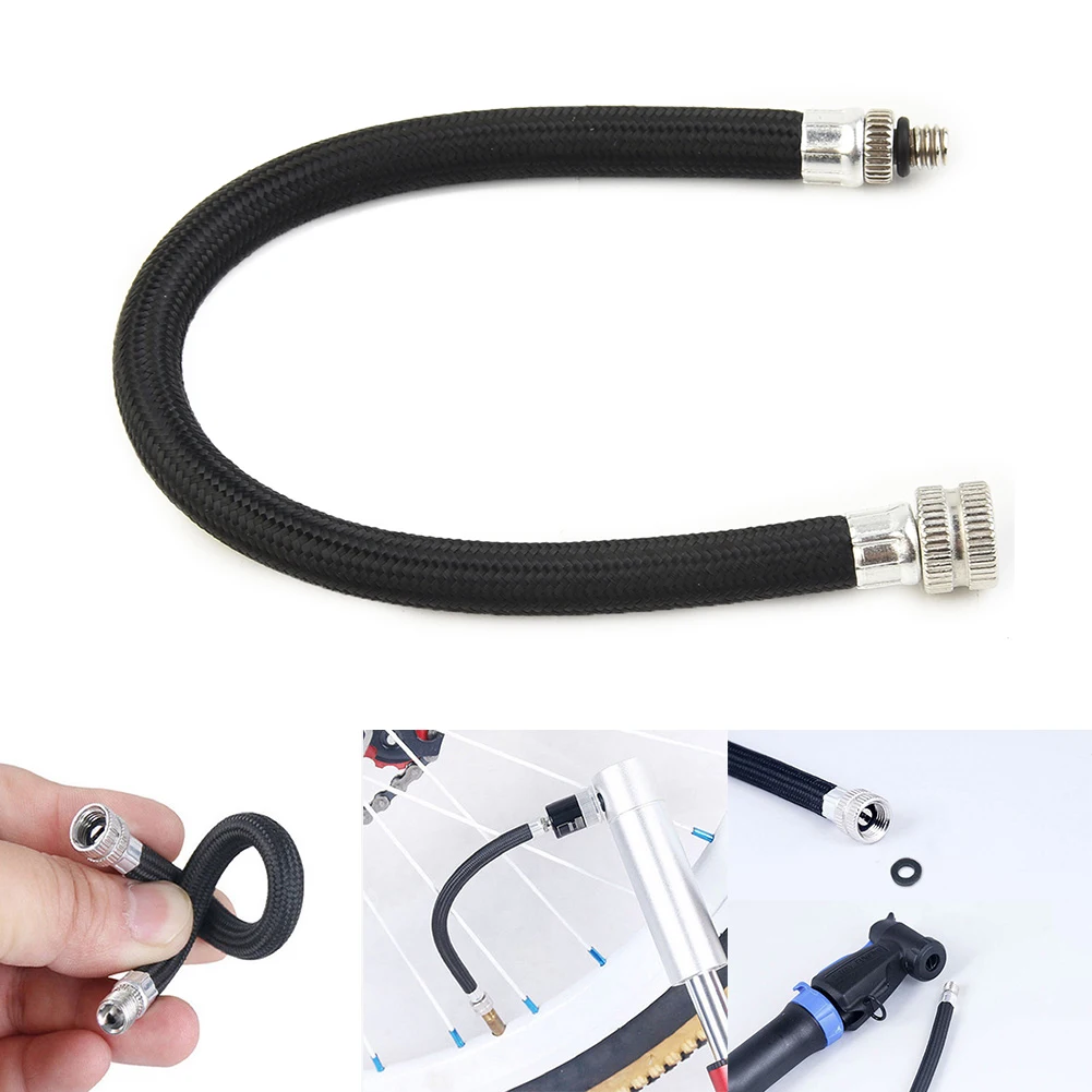 

15.5cm Bike Bicycle Motorcycle Car Tyre Inflator Hose Air Pump Extension Tube Adapter For Schrader-Valve AV Tires Inflation