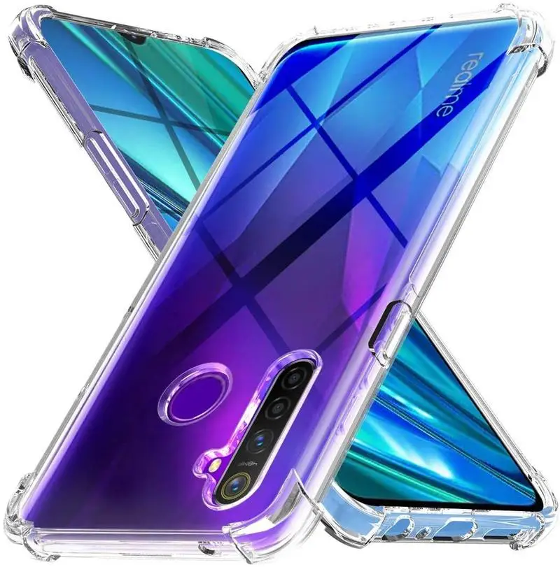 

Crystal Airbag Case for OPPO A53S A16S A72 A91 A15S A52 A9 2020 Silicone Cover Realme C3 C21Y C15 C11 6i 8 Pro GT Master Bumper