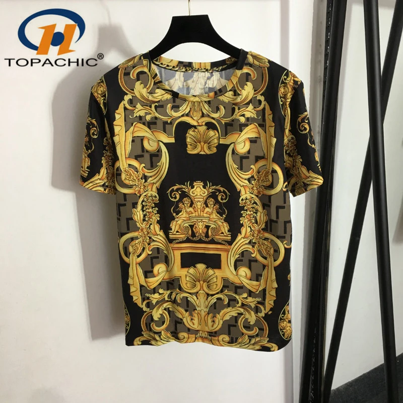 

7.24 High Quality Letter Vintage Classic Print Loose Casual Short Sleeve Black T-Shirt Women