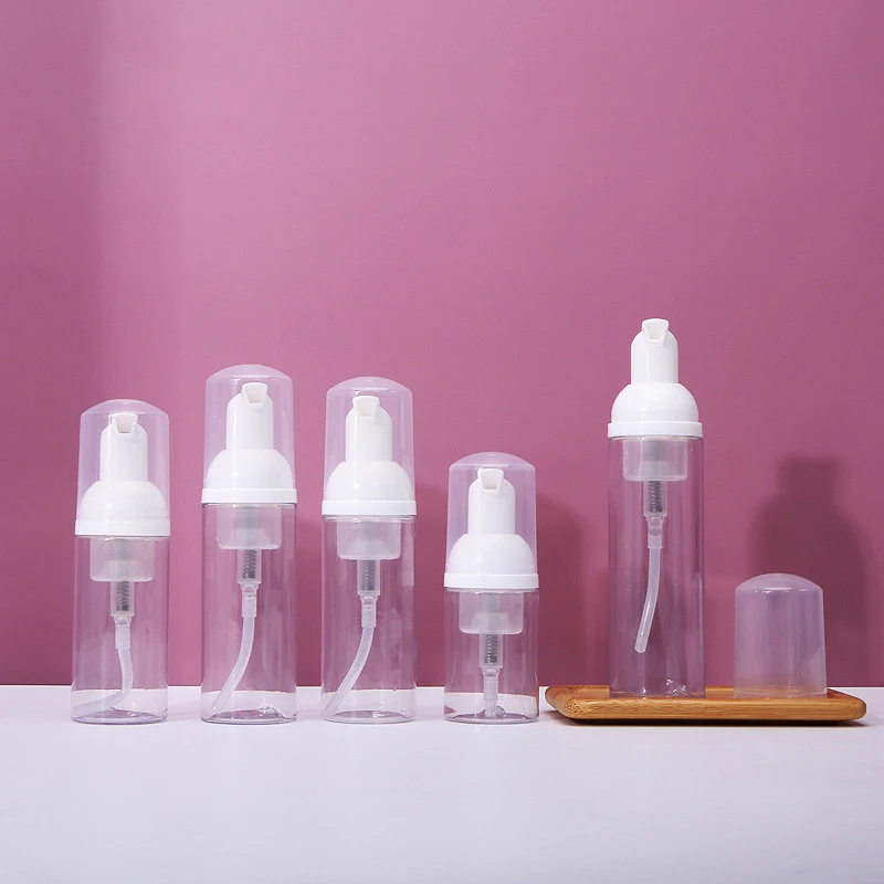 

30ml/40ml/50ml/60ml Foaming Soap Bottle Empty Plastic Mousse Facial Cleanser Pump Bottle Refillable Lotion shampoo Dispenser
