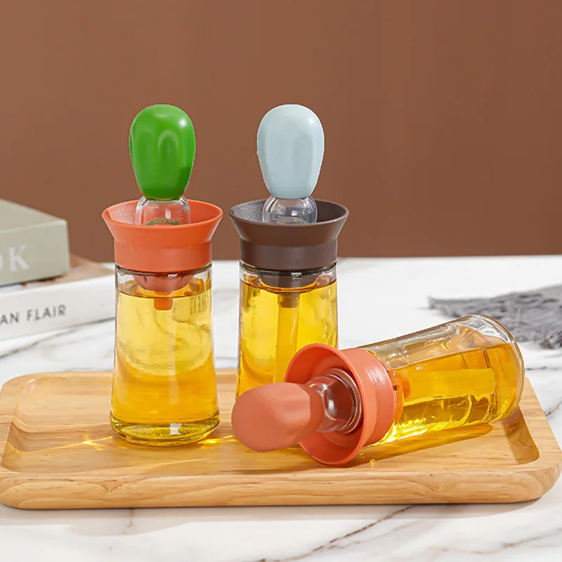 

Kitchen Silicone Oil Bottle Oil Brush Baking Barbecue Grill Oil Brush Dispenser Pastry Steak Oil Brushes Kitchen Baking BBQ Tool