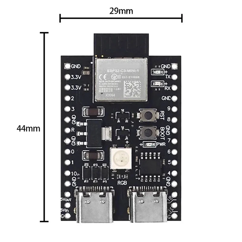 Плата разработки ESP32-C3 Dual Type-C Wi-Fi Bluetooth BLE5.0 Core Board Модуль ESP32C3