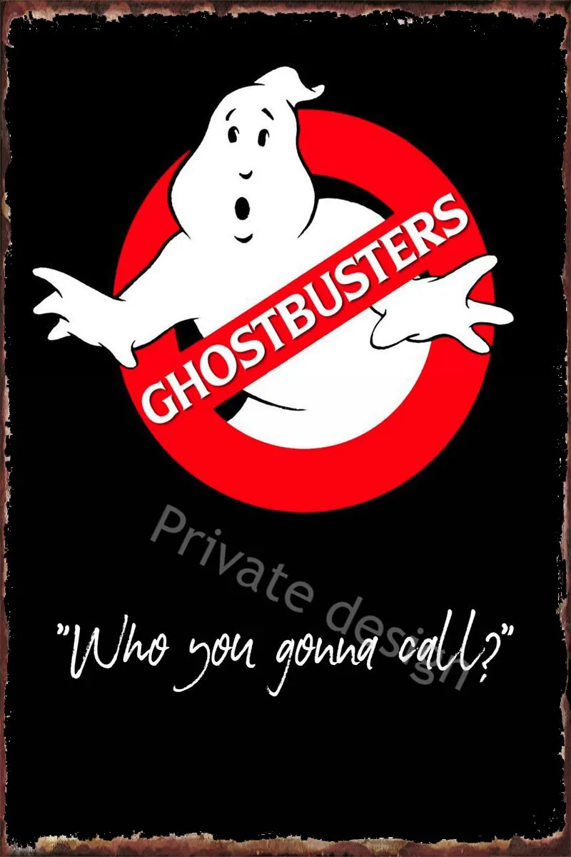 

Постер охотников за привидениями, украшение комнаты с логотипом, Ретро винтажный металлический знак, жестяные таблички, Настенный декор дл...