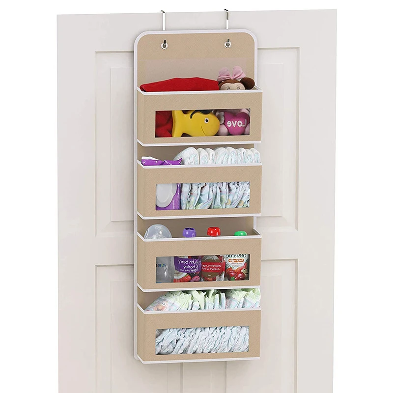 

4/5 Layers Hanging Organizer Bag Non-woven Fabric Door Wall Storage Box in Living Room Bedroom Kitchen for Toy Wardrobe Storage