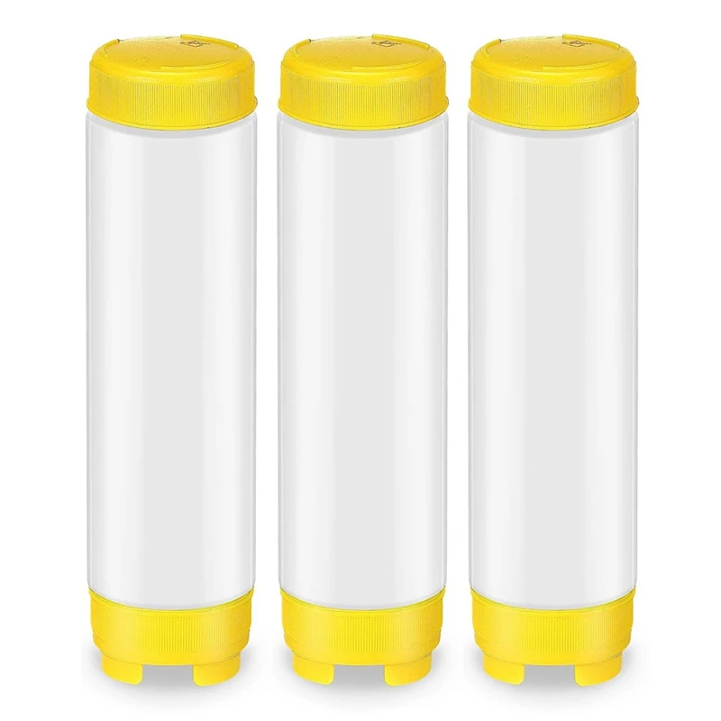 

Plastic Squeeze Bottle 16Oz Refillable Tip Large Valve Dispenser Condiment For Sauces Ketchup