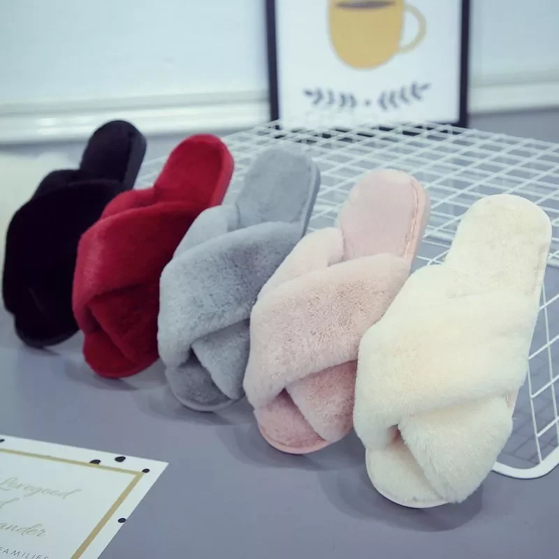 

NEW IN female winter big yards sewing cotton wholesale plush peep-toe warm at home