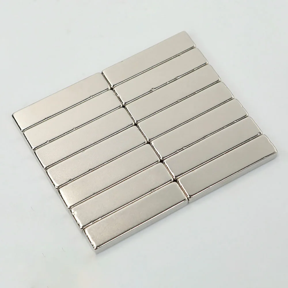 Квадратный Магнитный блок 40x10x5 мм прямоугольные магниты NdFeB никелированные