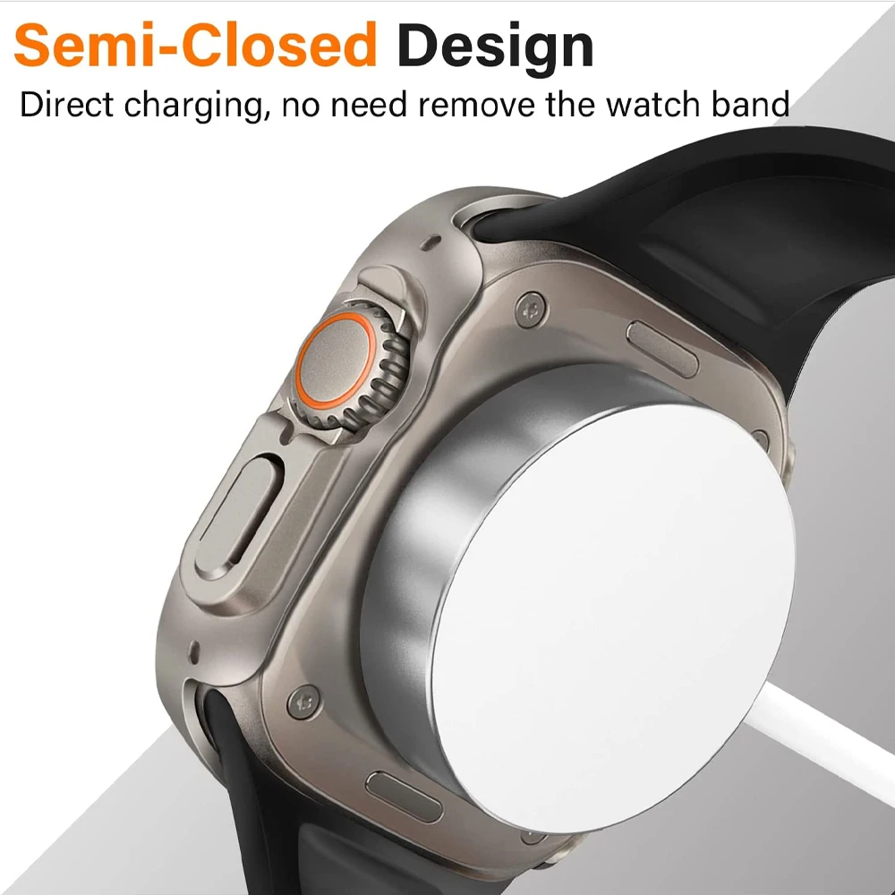 Стекло + чехол для Apple Watch Ultra 2, чехол 49 мм, умные часы, ПК, бампер + защитная пленка для экрана, закаленная крышка, ремешок серии iwatch, аксессуары (art.: 3920cf2ef1df9) - 3920cf2ef1df9