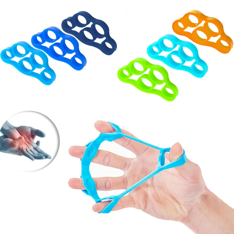 

Finger Expander Set Silicone Five Fingers Puller Piano Guitar Finger Strength Trainer Portable Resistance Exercise Gym Equipment