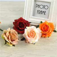5pcs artificial roses white silk roses flower head faux high quality wedding home decoration scrapbook accessories fake flower