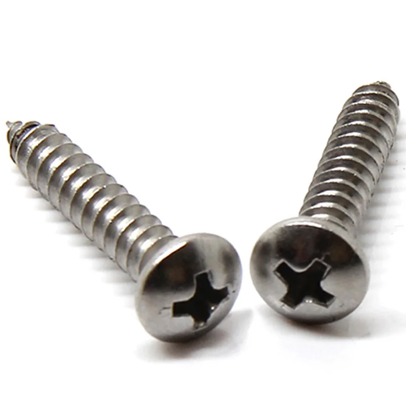 50 шт./упаковка самонарезающие винты SS304 GB845 ST1.0 ST1.2 ST1.4 ST1.7 * L = 3 4 5 6 8 10 12