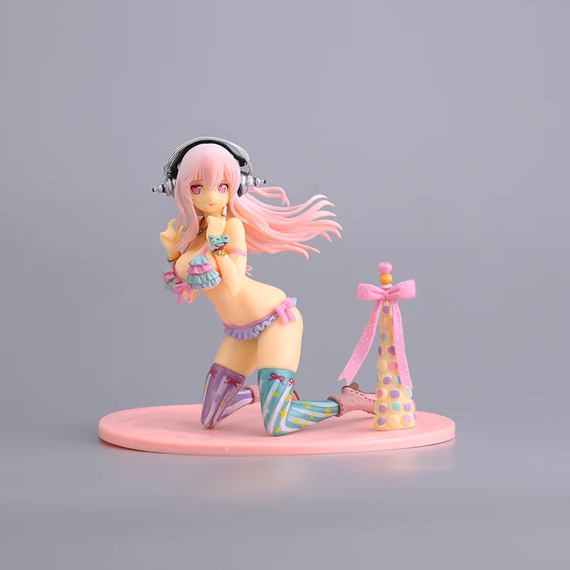 Японские популярные купальники Super Sonico сексуальный купальник-бикини макарун ПВХ