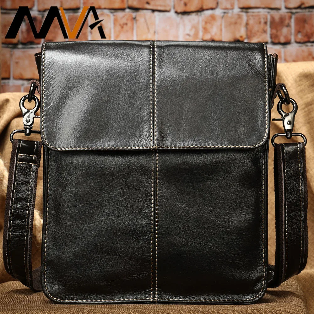 

MVA Genuine Leather Handbag Men Messenger Bag Vintage Husband Shoulder Bags For Man Authentic Leather Man Bag Fashion Casual New