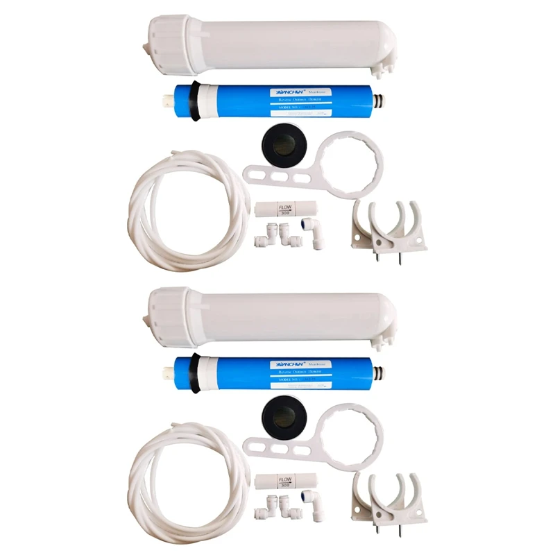 

2X 75Gpd Vontron RO Membrane + 1812 RO Membrane Housing + Reverse Osmosis Water Filter System Parts