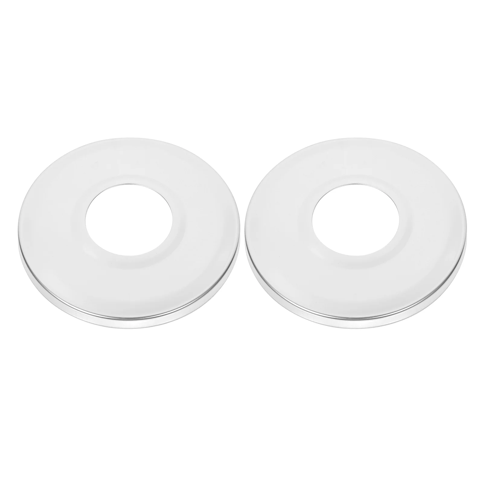 

2 Pcs Escalator Decorative Cover Escutcheon Plate Pool Handrail Spa Ladder Plates Stainless Parts Steel