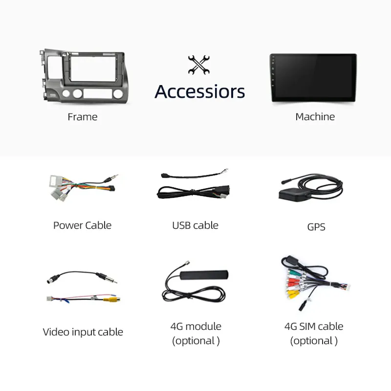 $572.54 Rc V1pro AI Voice Carplay Car Radio For Honda Civic 2005-2012 Multimedia video Player Android Auto 4G GPS 2 din autor