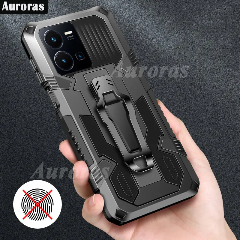 Auroras для VIVO Y35 Y22 S Y02S Y16 Y35 Y77 чехол Магнитный противоударный армированный Чехол Держатель Задний зажим чехол для VIVO V25 V25E чехол