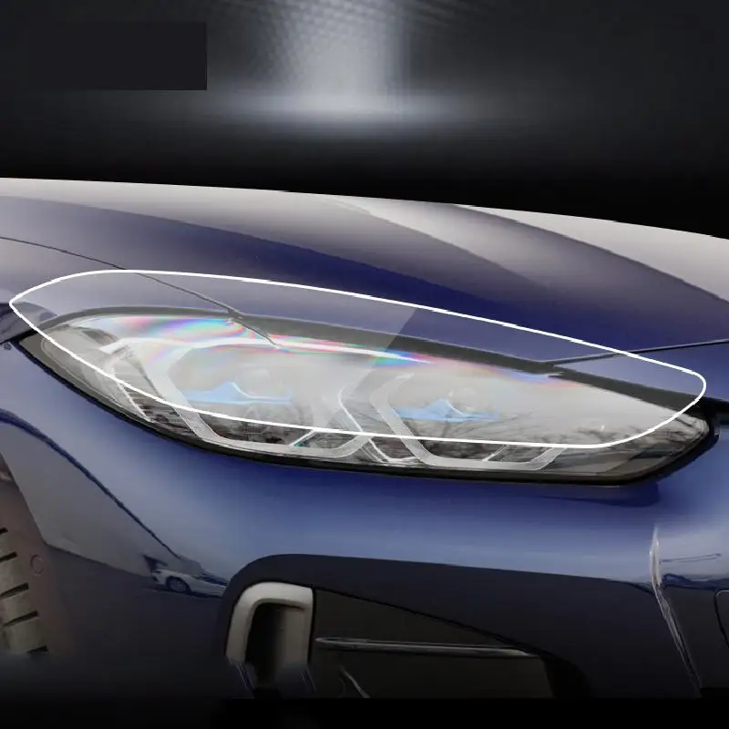 

For BMW i4 2022 Car Exterior Headlight Anti-scratch TPU Protective film Anti-scratch Repair film Accessories Refit transparent
