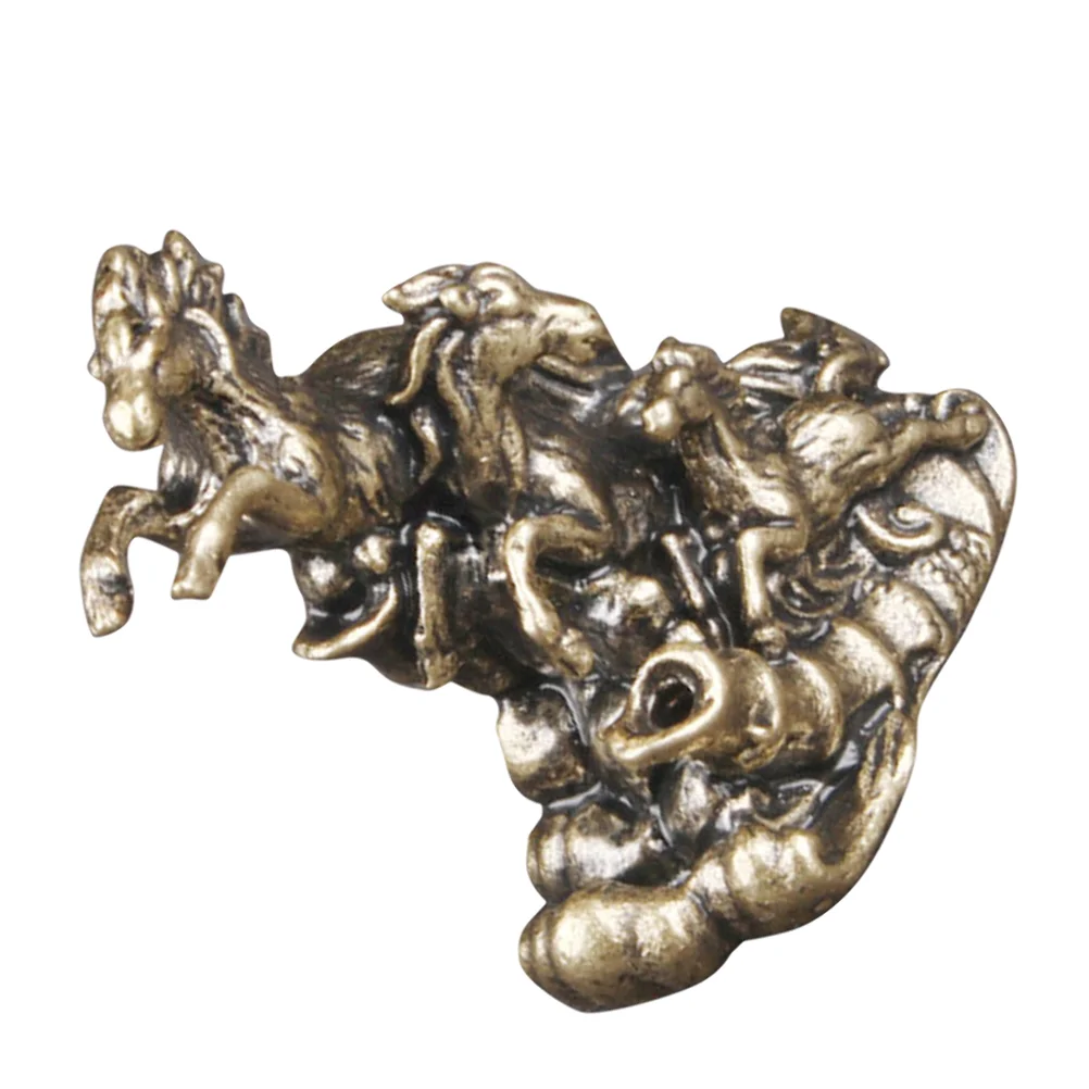 Тысячи лошадей галлопающая фигурка моделирующая медь ремесло латунь винтажная