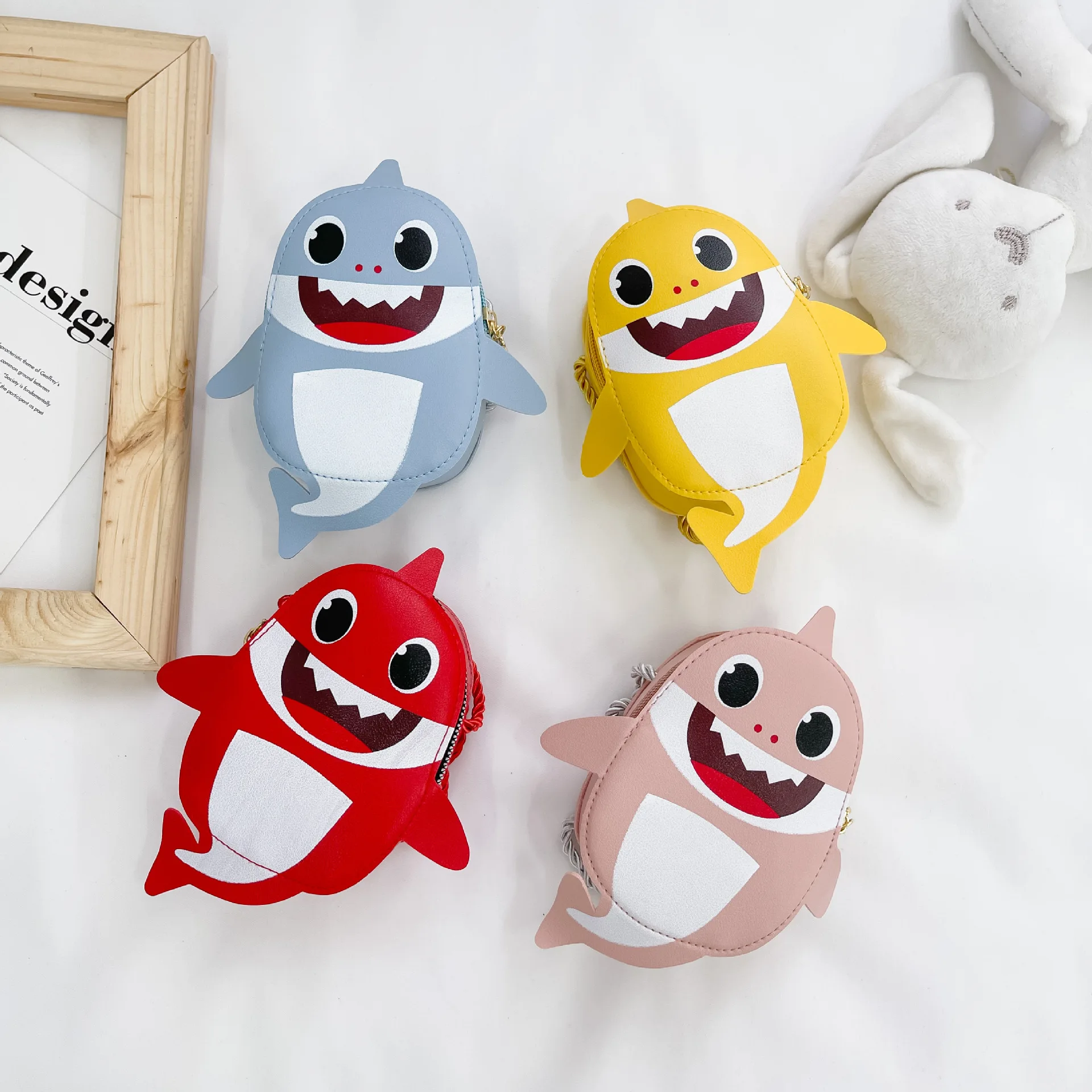 

2023 Baby shark Children's Cartoon Messenger Cute Bag Hot Toys Christmas New Year Gift for Children