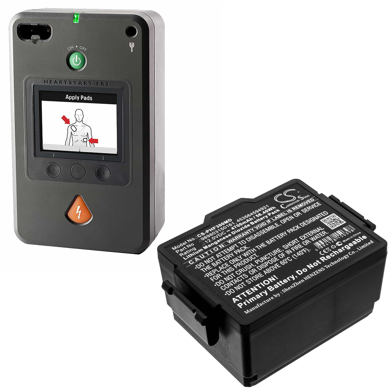 

Медицинская батарея для Philips 453564288031 453564594921 989803150161 Heart Start FR3 AED, в нашем магазине есть рекламные акции
