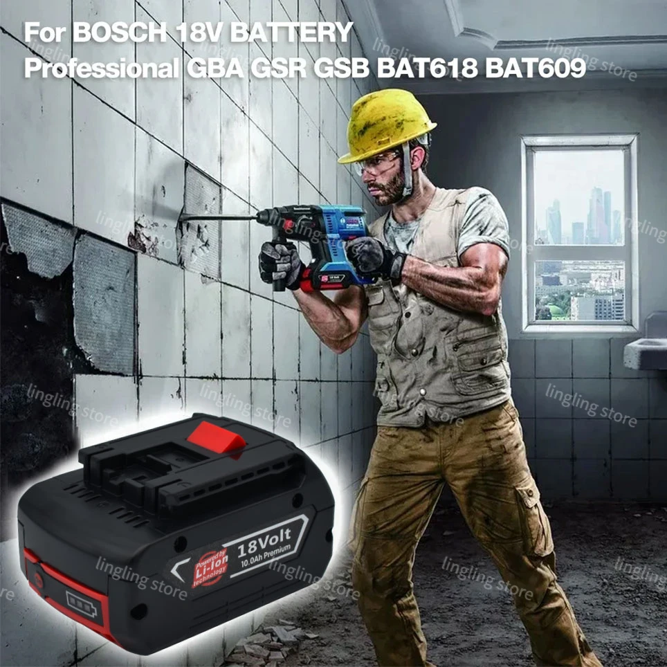 Для Bosch 18 В литий-ионная аккумуляторная батарея для портативных сменных