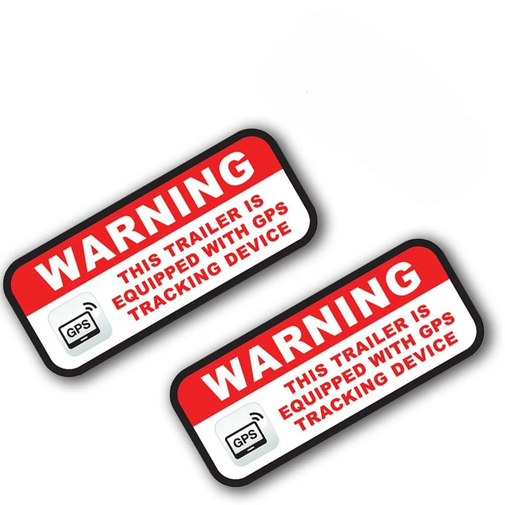 

9cm*4cm 2 PCS Trailer GPS Tracking Control Auto Stickers Vinyl Decals Pegatinas Para Coche M249